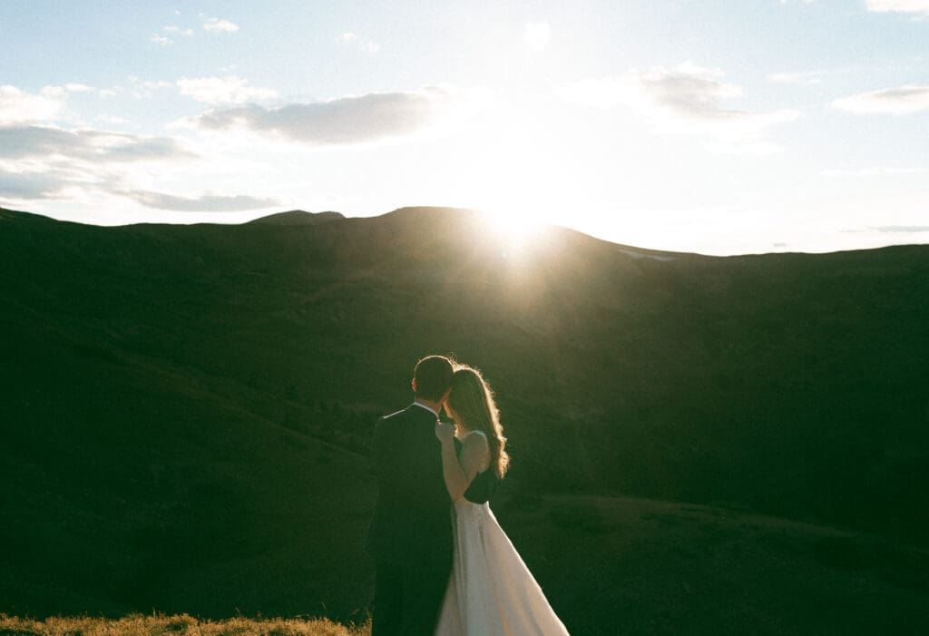 backlight photography sunset wedding day
