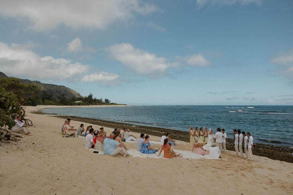 wedding ceremony on the beach in oahu hawaii
